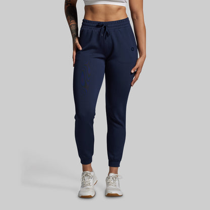 Lounge Lux Cropped Pullover Set (BP Navy Stripe)