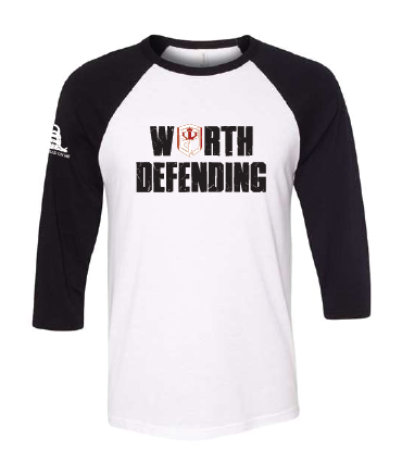 Raglan Worth Defending (Black/White)