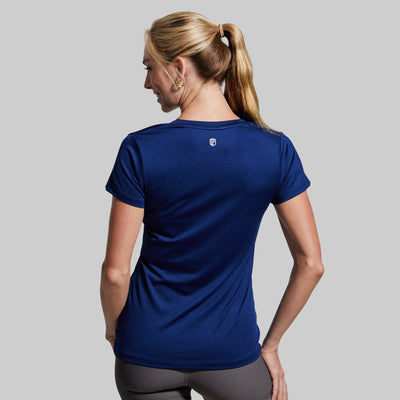 Athleisure Short Sleeve V-Neck (Blue Depths)