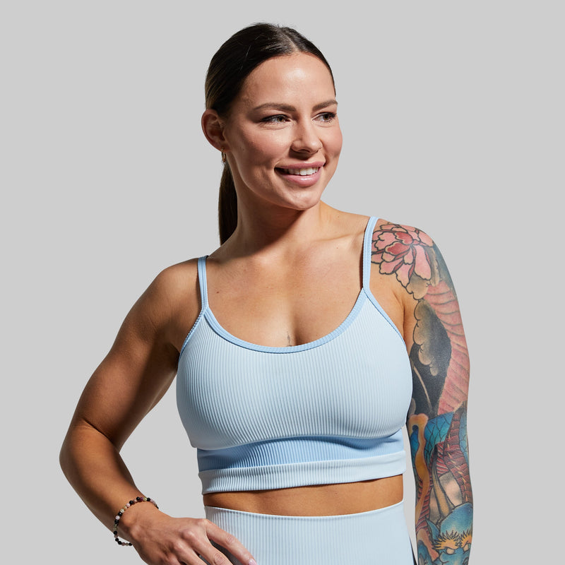 Out of Line Sports Bra (Angel Blue)