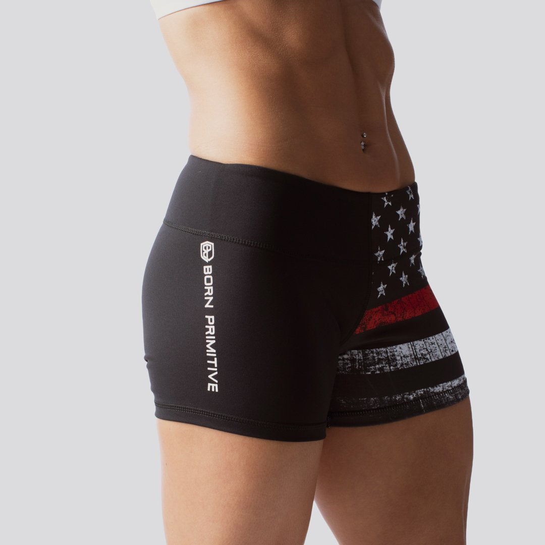 Double Take Original Booty Short (Thin Red Line)