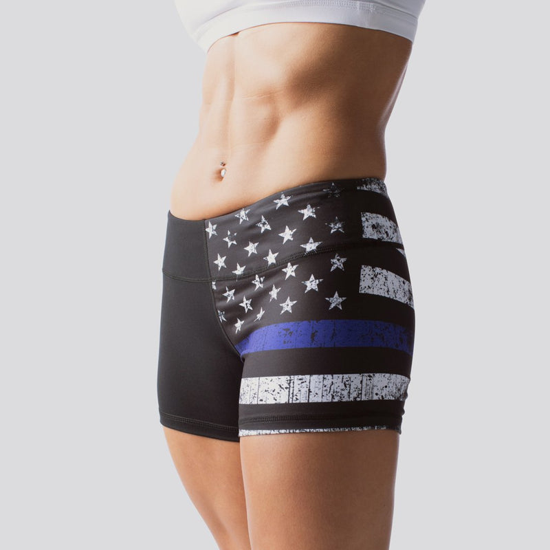 Double Take Booty Short (Thin Blue Line)