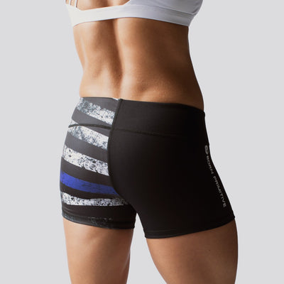 Double Take Booty Short (Thin Blue Line)