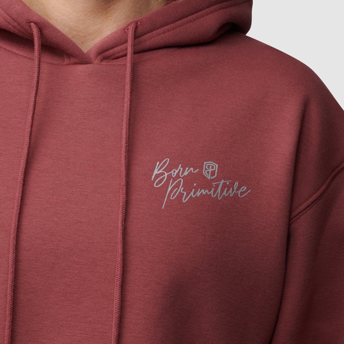 Revival Cropped Fleece Hoodie (Roan Rouge)
