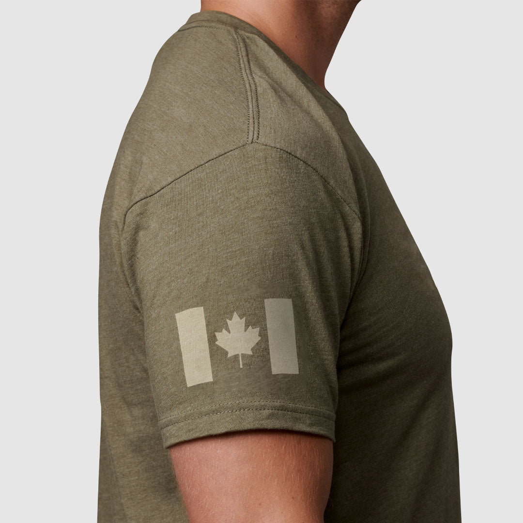 Canada Outdoor Emblem T Shirt Military Green Born Primitive Canada