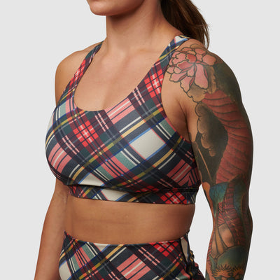 Helix Sports Bra (Christmas Plaid)