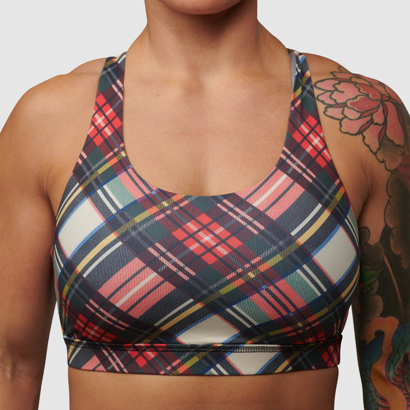 Helix Sports Bra (Christmas Plaid)