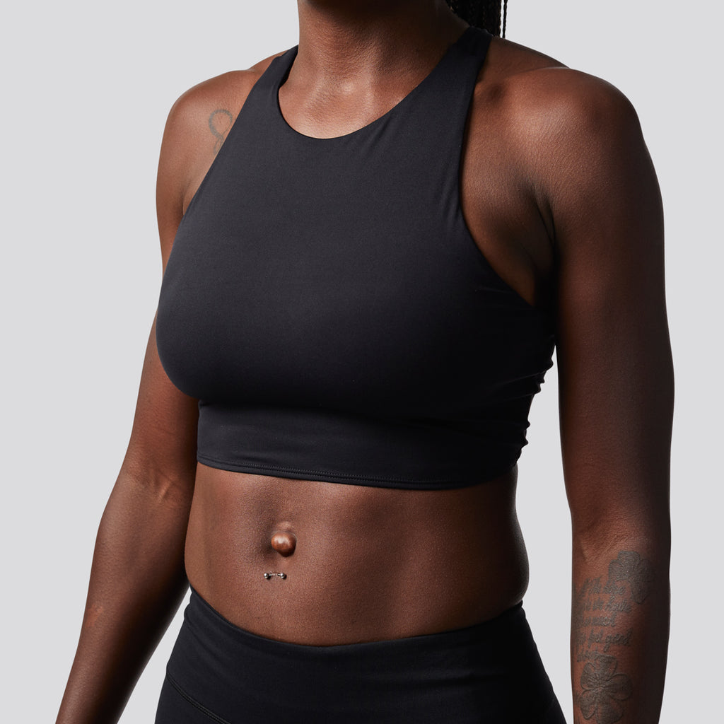 Synergy Cropped Sports Bra (Black) – bornprimitive canada