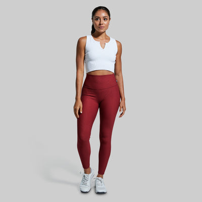 Good to Go Seamless Crop Tank (White)