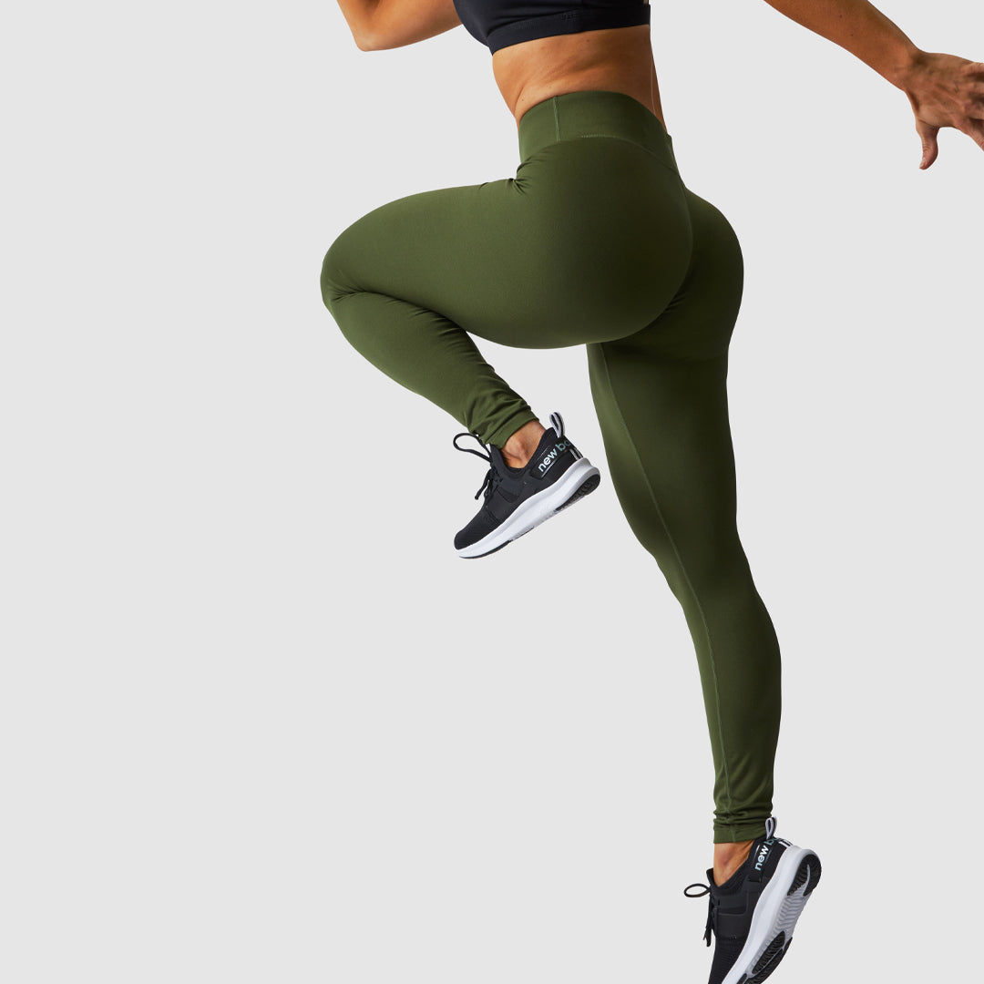 Tactical Green Sports Leggings  Women's Workout Tights – bornprimitive  canada