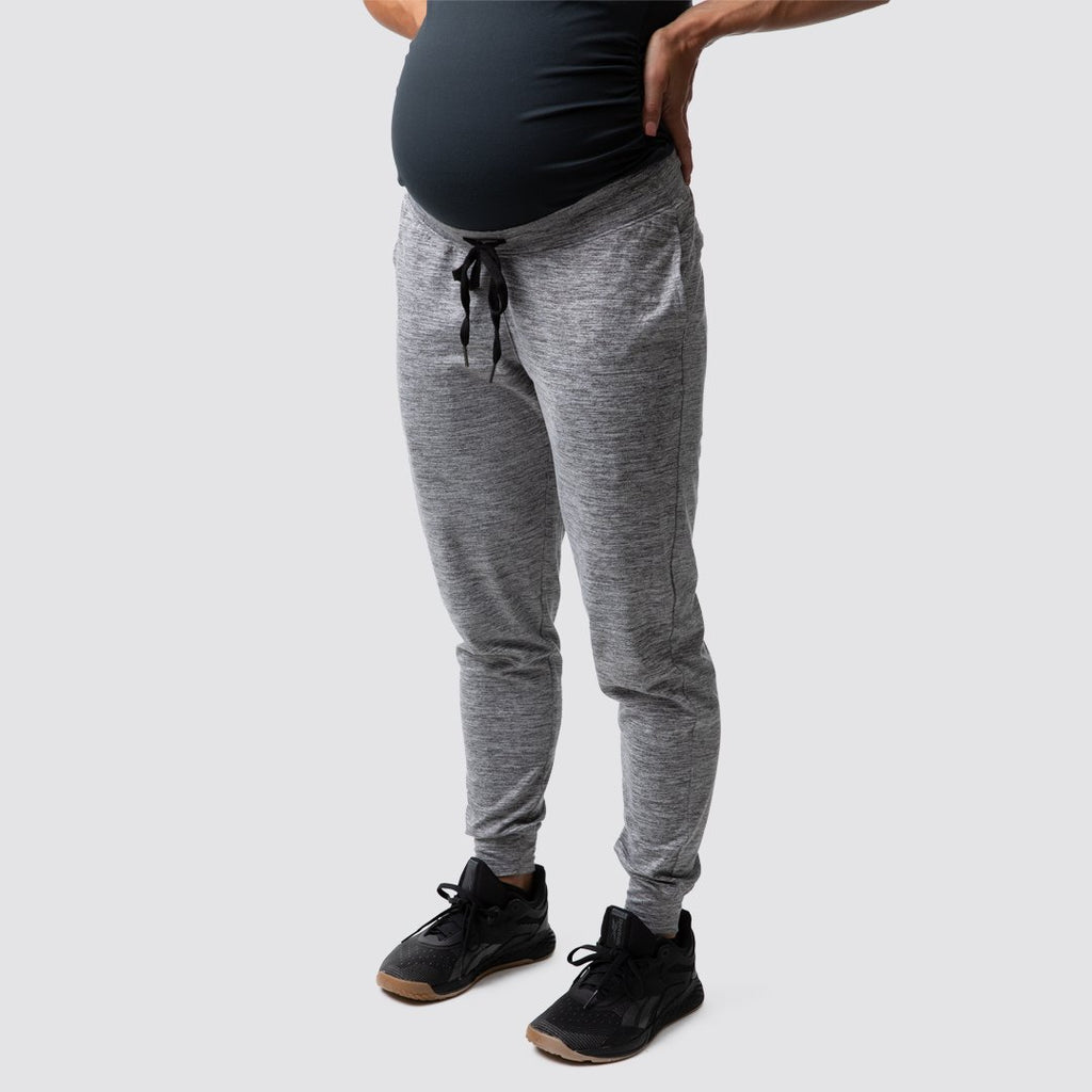 A PEA IN A POD Underbelly Black Charmeuse Maternity Jogger Pants in 2023