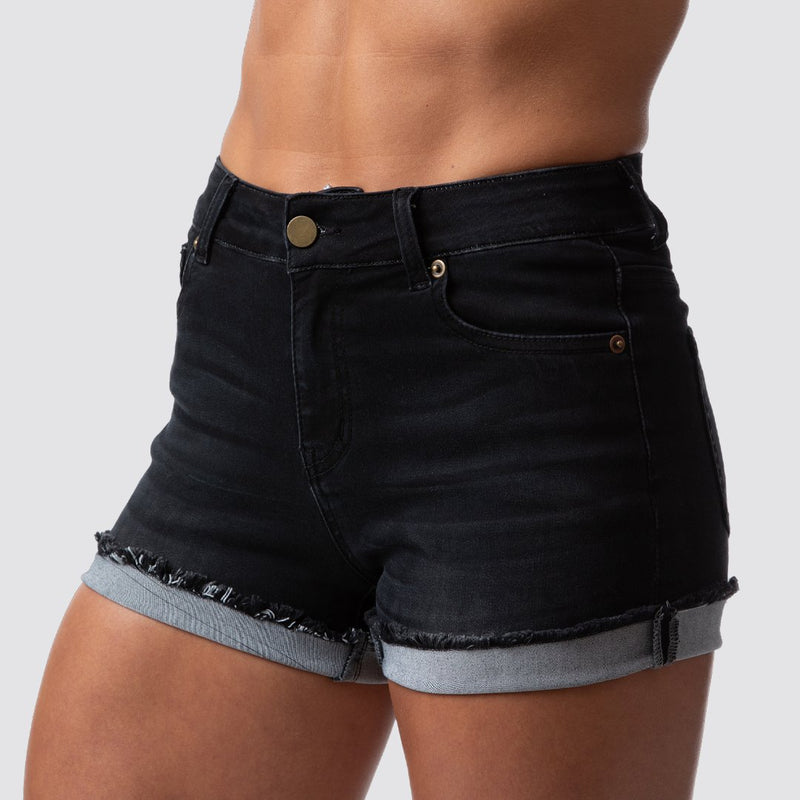 Born Primitive Flex Stretchy Jean Shorts – Cut Off Jean Shorts for Women  –Denim Shorts –Cotton-Mix Blue Jean Mid-Rise Shorts, Light Wash, XS :  : Fashion