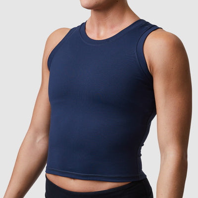 On the Move Crop (Navy)