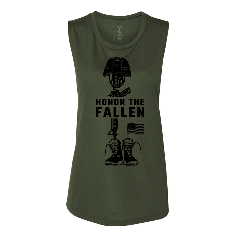 Honor the Fallen 2.0 Flowy Muscle Tank (Military)
