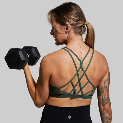 Warrior Sports Bra (Brand Strength-Forest Green)