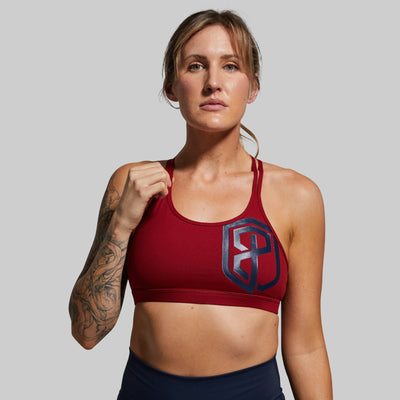 Warrior Sports Bra (Brand Strength-Wine)