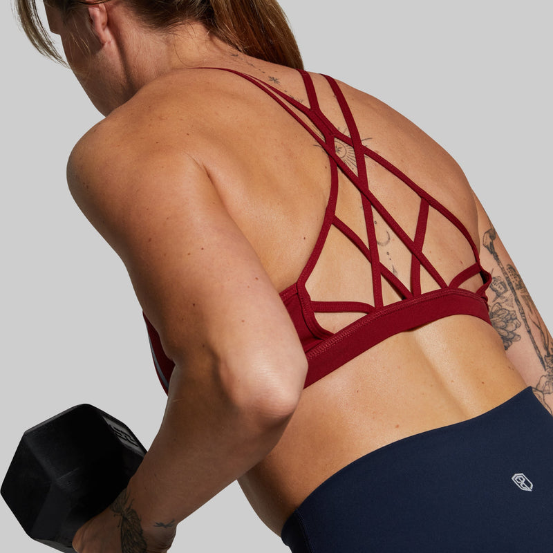 Warrior Sports Bra (Brand Strength-Wine)