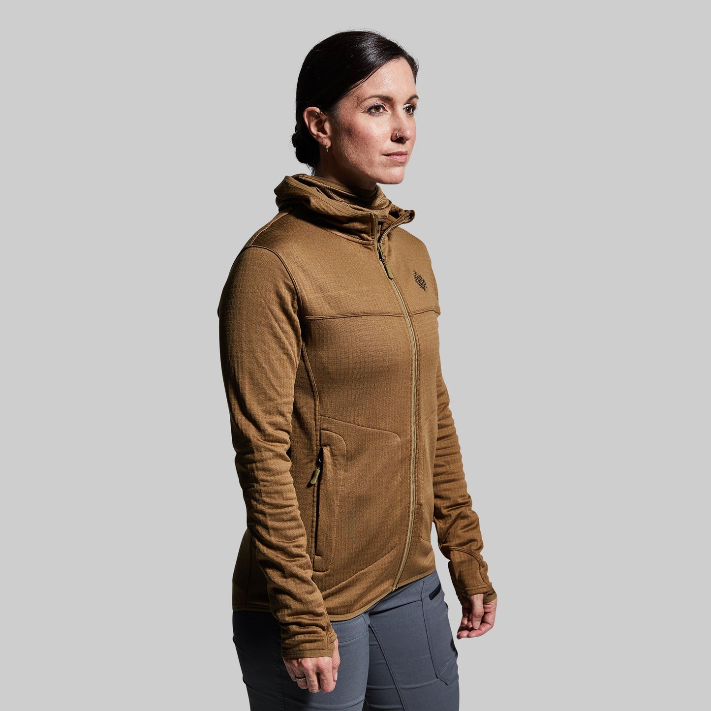Women's Quiver Full Zip Hoodie (Coyote Brown)