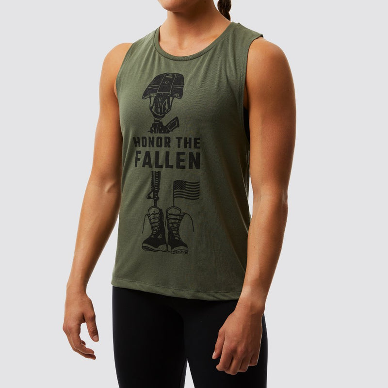 Honor the Fallen 2.0 Flowy Muscle Tank (Military)